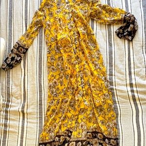 MIDI floral button down dress